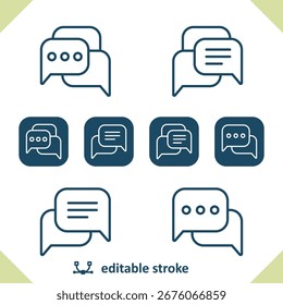Chatblasen - Sprechblasen - Chatsymbole. Professionelle, Pixel perfekte Icons. EPS 10-Format.