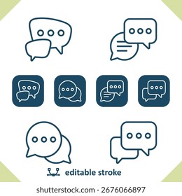 Chat Bubbles - Speech Bubbles - Chat Icons. Professional, pixel perfect icons. EPS 10 format.