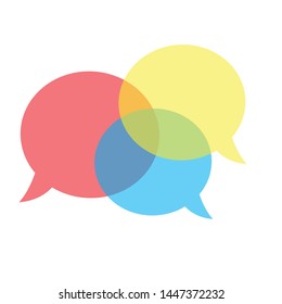 Chat Bubbles Vector Icon,  Social network ICON