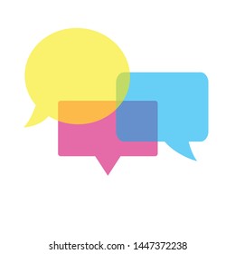 Chat Bubbles Vector Icon,  Social network ICON