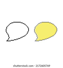 Chat Blasen Vektorsymbol. Symbol für die Kunst des sozialen Netzwerks. 8-Bit-Logo. eps10
