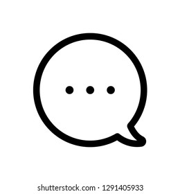 Chat buble concept line icon. Simple element illustration. Message chat buble outline symbol design. Can be used for web and mobile UI/UX . Modern vector style.