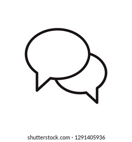 Chat buble concept line icon. Simple element illustration. Message chat buble outline symbol design. Can be used for web and mobile UI/UX . Modern vector style.