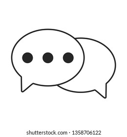 Chat buble icon. Concept line Message Simbol. Simple element illustration.  chat outline Dialog for web or mobile