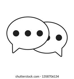 Chat buble icon. Concept line Message Simbol. Simple element illustration.  chat outline Dialog for web or mobile