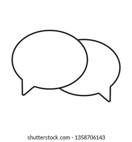 Chat buble icon. Concept line Message Simbol. Simple element illustration.  chat outline Dialog for web or mobile