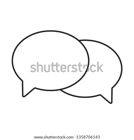 Chat buble icon. Concept line Message Simbol. Simple element illustration.  chat outline Dialog for web or mobile