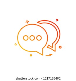 chat buble sms icon vector design