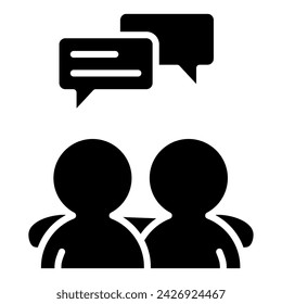 Chat Buddy Symbol Linie Vektor-Illustration