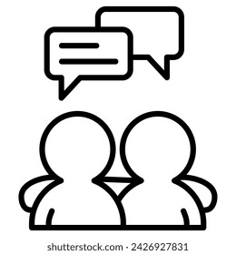 Chat Buddy Symbol Linie Vektor-Illustration