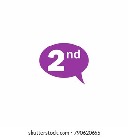 Chat Bulb Communication with Number Logo Vector