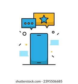 Chat business communication. Social network smartphone vector