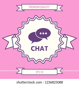 Chat button icon. Graphic elements for your design