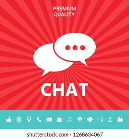 Chat button icon. Graphic elements for your design