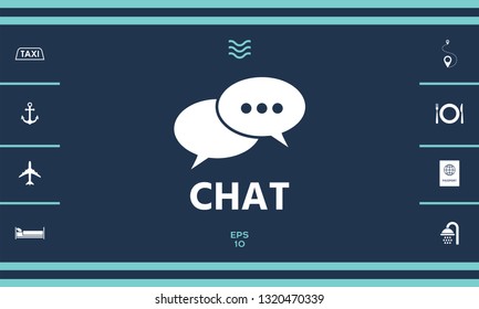 Chat button icon. Graphic elements for your design