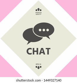 Chat button icon. Graphic elements for your design