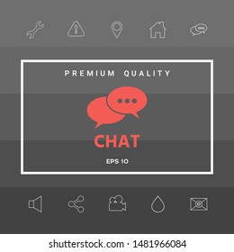 Chat button icon. Graphic elements for your design