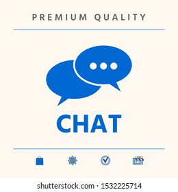 Chat button icon. Graphic elements for your design