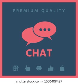 Chat button icon. Graphic elements for your design