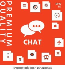 Chat button icon. Graphic elements for your design