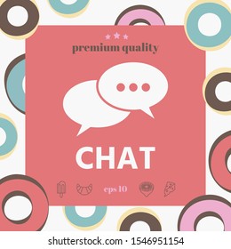 Chat button icon. Graphic elements for your design