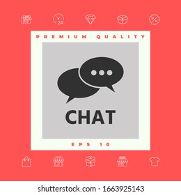 Chat button icon. Graphic elements for your design