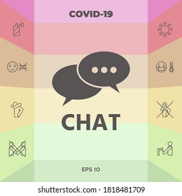 Chat button icon. Graphic elements for your design