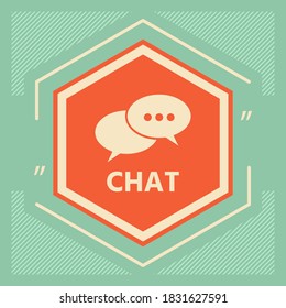 Chat button icon. Graphic elements for your design
