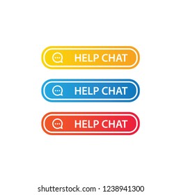 Chat button icon / help chat button for websites / applications