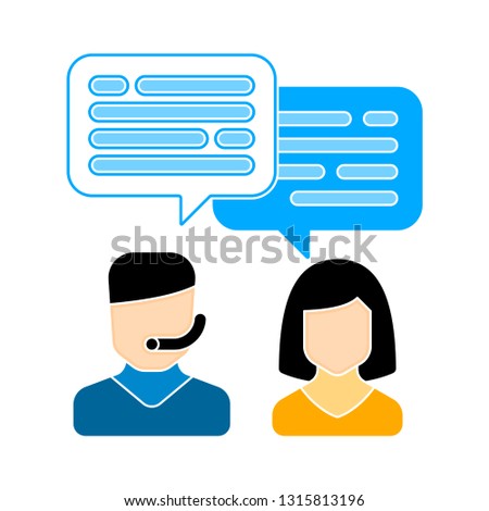 chat call center icon. speech bubble illustration, communication icon - conversation symbol, chat icon