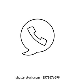 chat call - minimal line web icon. simple vector illustration. concept for infographic, website or app.