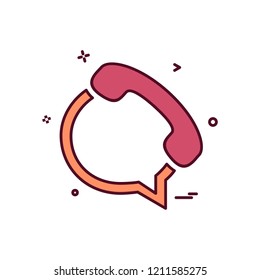 chat call sms icon vector design