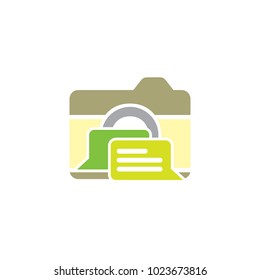 Chat Camera Logo Icon Design