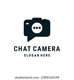 Chat camera symbol icon or logo template