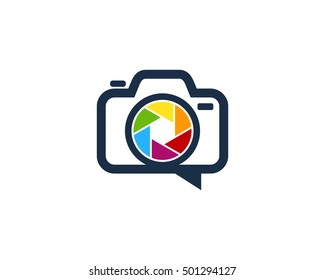 Chat Camera Talk Photography Logo Design Template