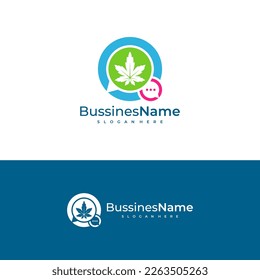 Chat Cannabis logo vector template. Creative Cannabis logo design concepts