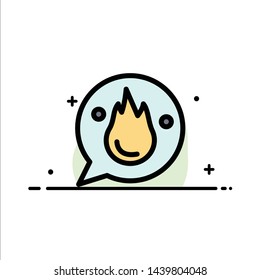 Chat, Career, Education, Motivation, Training  Business Flat Line Filled Icon Vector Banner Template