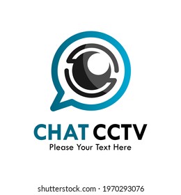 Chat cctv logo template illustration