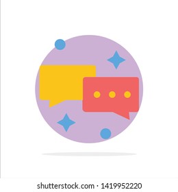 Chat, Chatting, Mail, Email Abstract Circle Background Flat color Icon