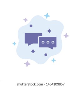 Chat, Chatting, Mail, Email Blue Icon on Abstract Cloud Background