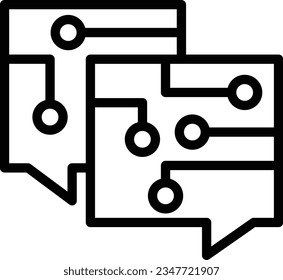 Chat Circuit Comment Outline Icon