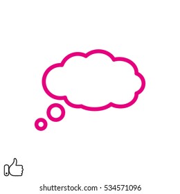 chat cloud dialog icon, vector illustration EPS 10