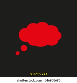 chat cloud icon, vector illustration eps10