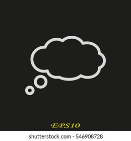 chat cloud icon, vector illustration eps10