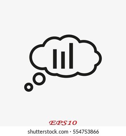 chat cloud icon, vector illustration eps10