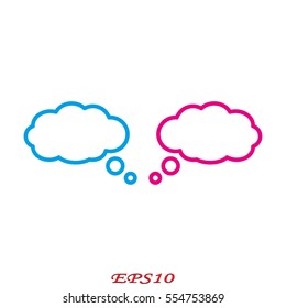 chat cloud icon, vector illustration eps10