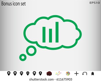 chat cloud icon, vector illustration eps10