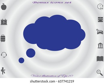 chat cloud icon, vector illustration eps10