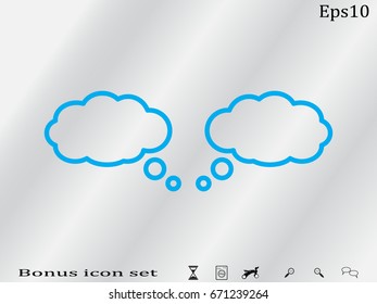 chat cloud icon, vector illustration eps10
