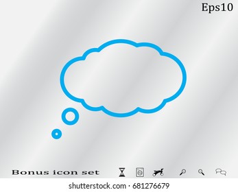 chat cloud icon, vector illustration eps10